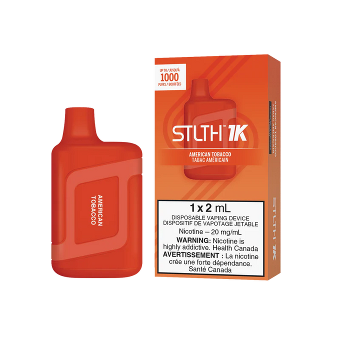 STLTH 1K - Disposable Nicotine Vape - American Tobacco