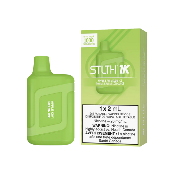 STLTH 1K - Disposable Nicotine Vape - Apple Kiwi Melon Ice